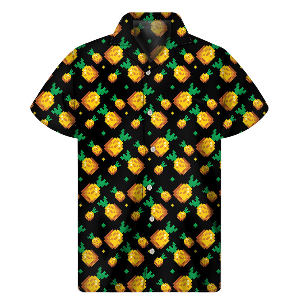Pineapple Paradise: Men's Hawaiian Short Sleeve Shirt - 1