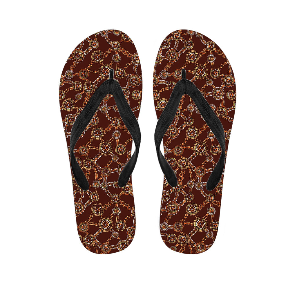 Indigenous Dot Pattern Hawaiian Flip Flops: Complete Your Island Outfit in Style - 1