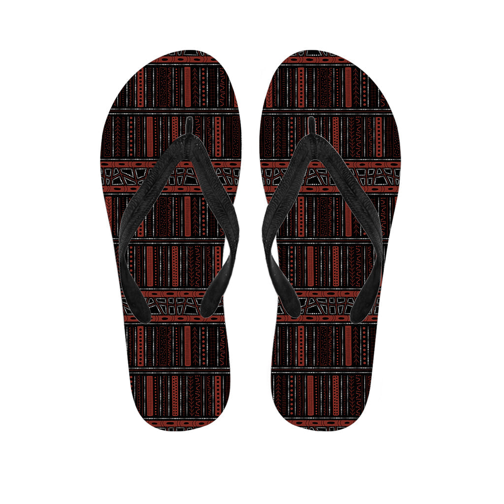 Indigenous Pattern Print Flip Flops: The Perfect Accessory for Your Hawaiian Outfit - 1