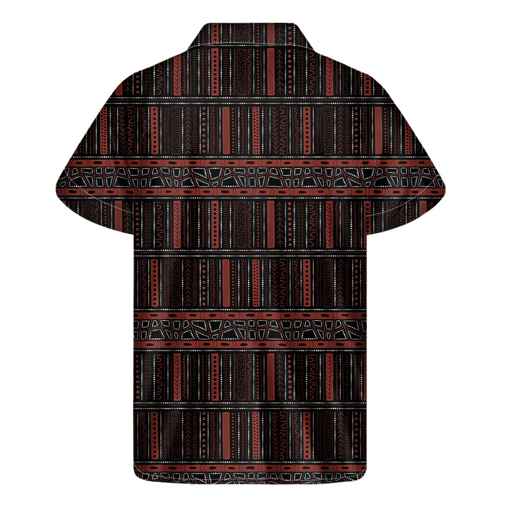 Island Vibes: Men's Hawaiian Short Sleeve Shirt with Aboriginal Indigenous Pattern - 2