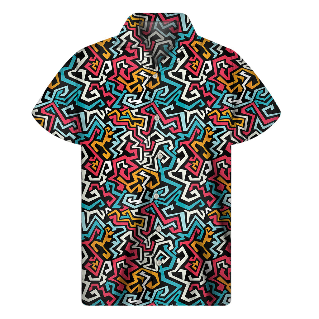 Tropical Vibe: Hawaiian Print Men's Short Sleeve Shirt - 1