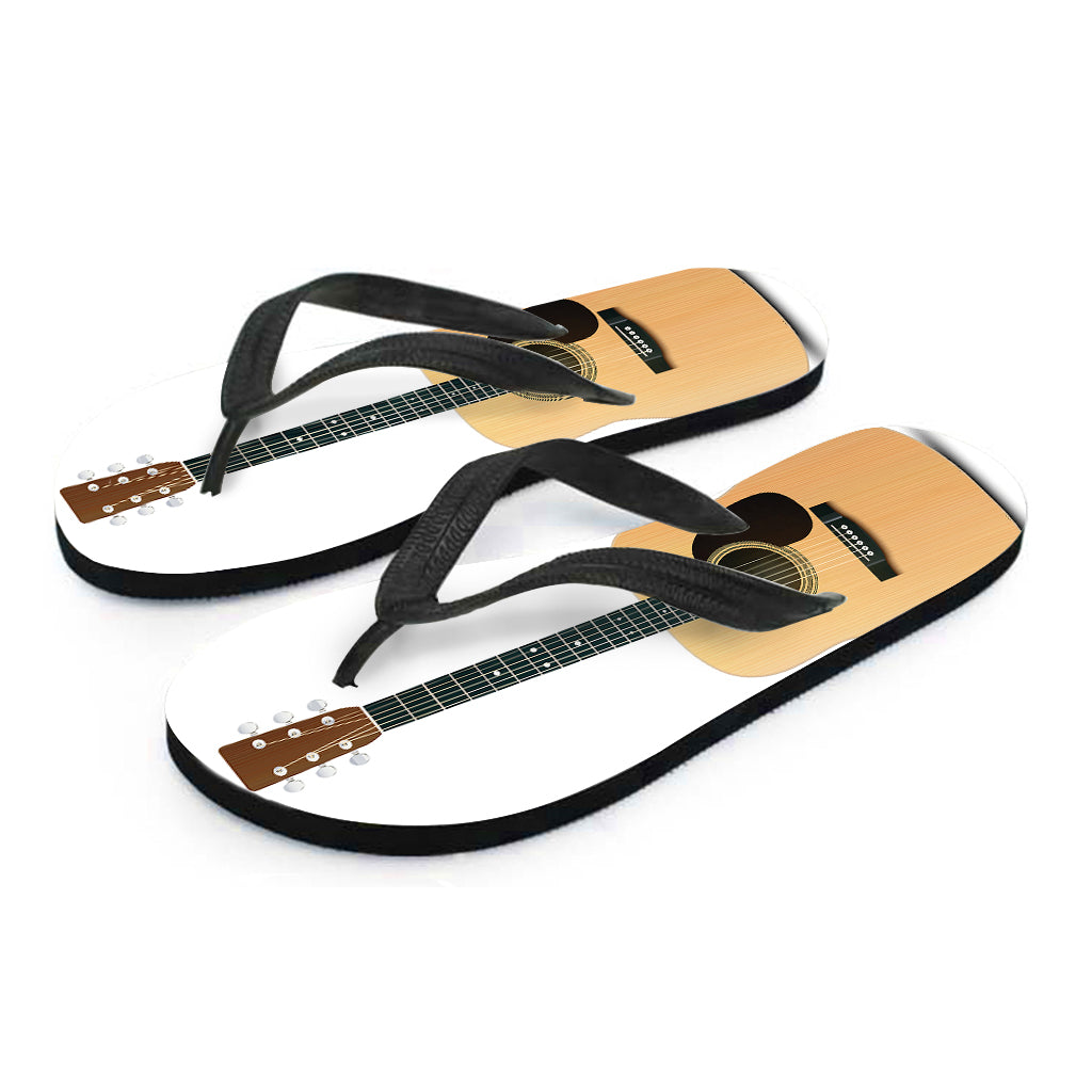 Acoustic Guitar Print Hawaiian Flip Flops: The Trendy Tropical Touch for Your Outfit - 2