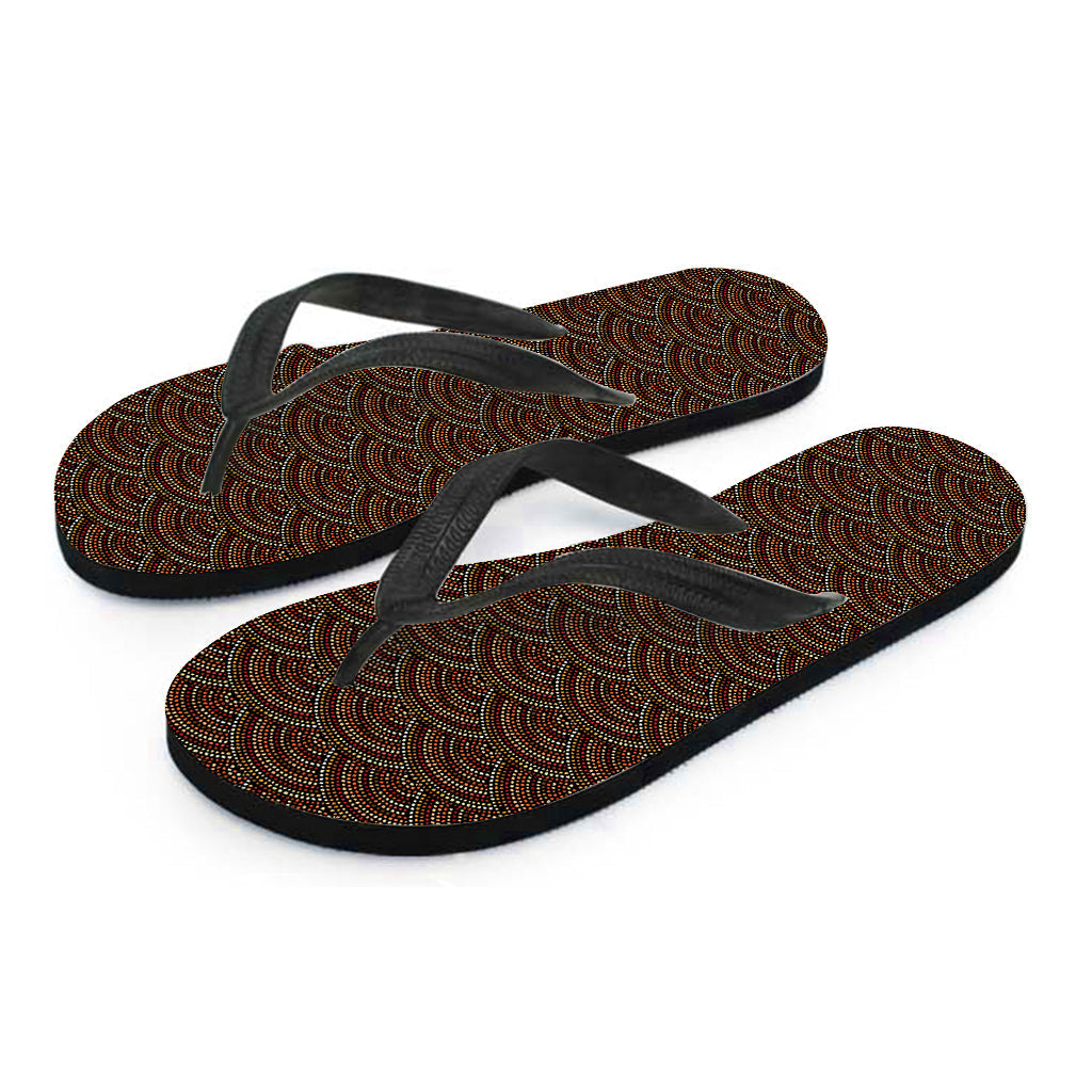 Hawaiian Style Flip Flops: Embrace the Aloha Spirit with Afro Dot Pattern Print - 2