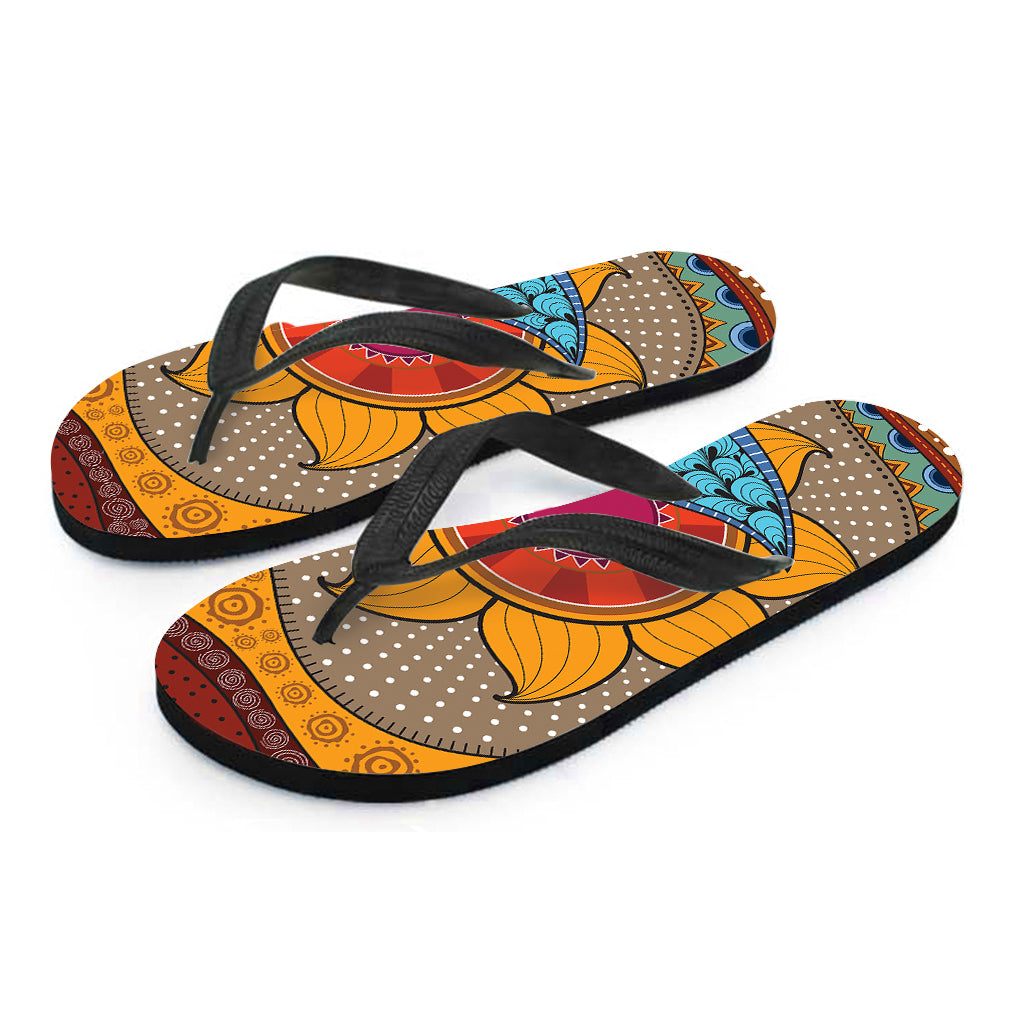 Step Into Paradise: Hawaiian Sunset Print Flip Flops - 2