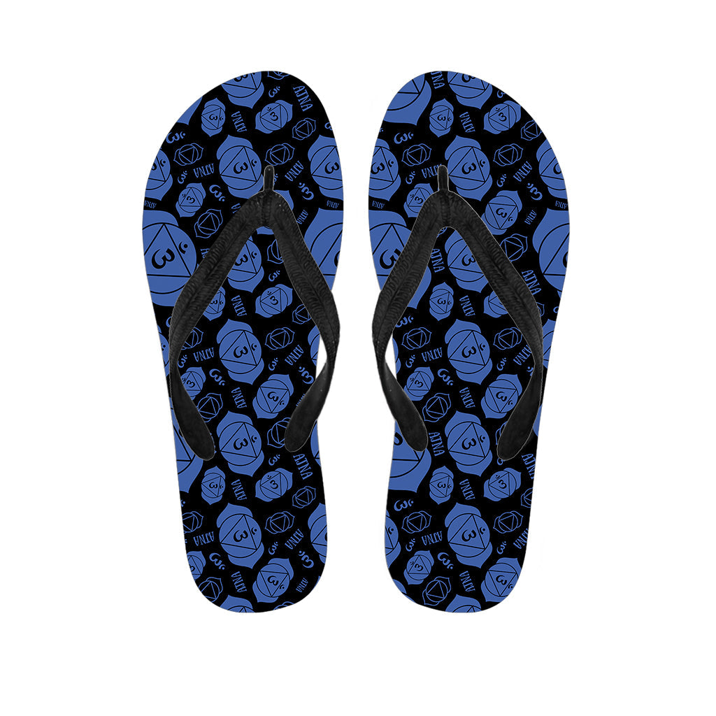 Explore the Aloha Spirit with Ajna Chakra Pattern Hawaiian Flip Flops - 1