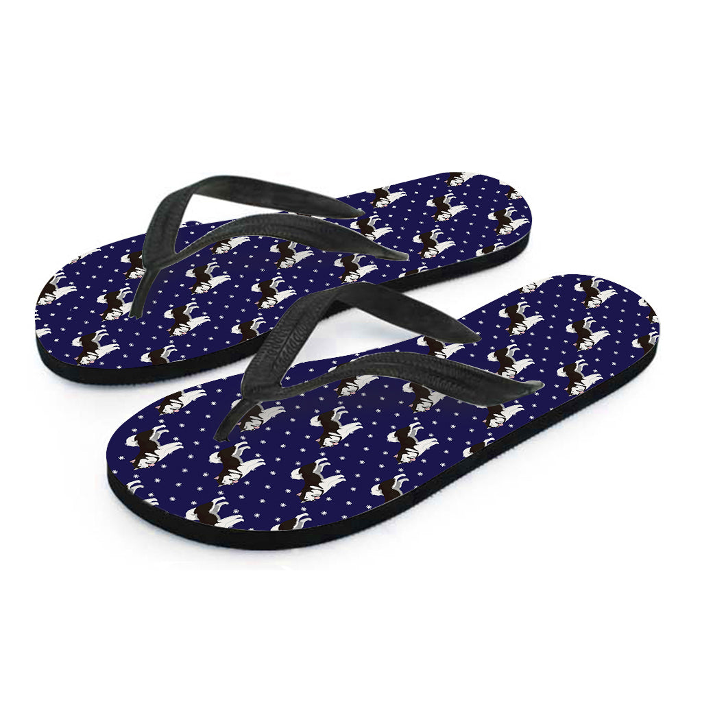 Stylish Hawaiian Outfit: Alaskan Malamute Pattern Print Flip Flops - 2