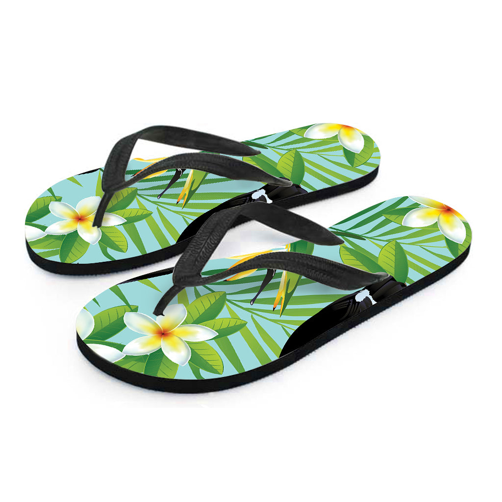 Tropical Paradise: Hawaiian Keel-Billed Toucan Print Flip Flops - 2