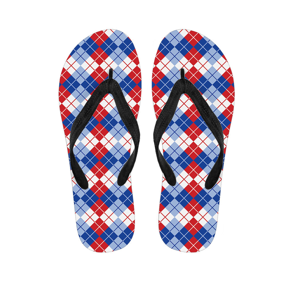 Tropical Vibes: Hawaiian Argyle Pattern Flip Flops to Complete Your Island Outfit - 1