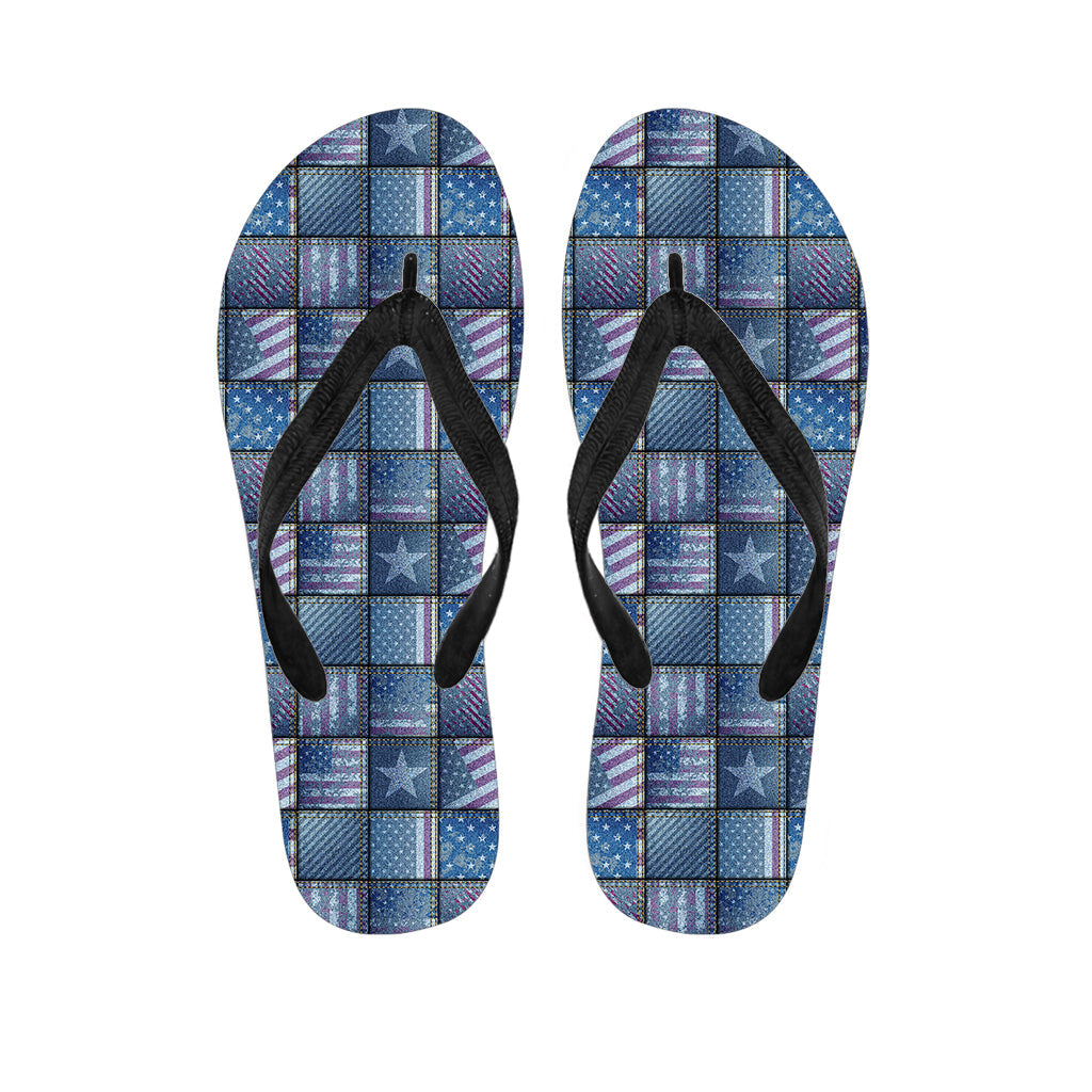 Hawaiian Patchwork Pattern Flip Flops: The Perfect Beach Companion - 1