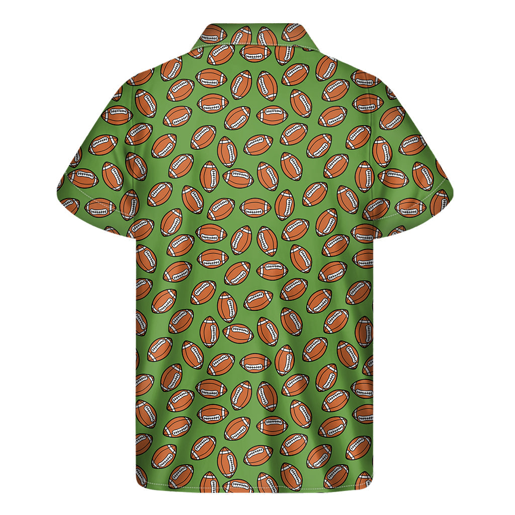 Hawaiian Touchdown: Men's American Football Print Short Sleeve Shirt - 2