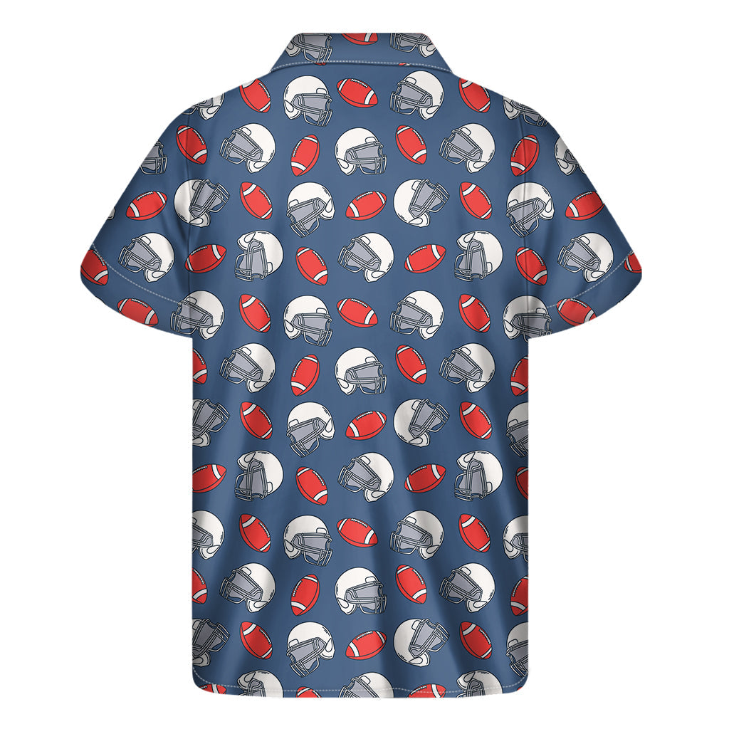 Island Vibes: Hawaiian Short Sleeve Shirt for Men with American Football Pattern - 2