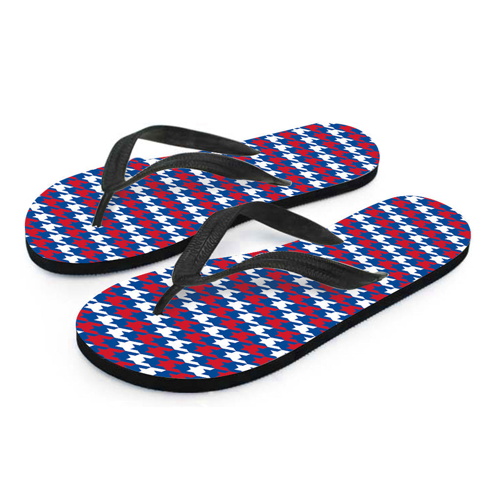 Hawaiian Houndstooth Print Flip Flops: The Perfect Luau Accessory - 2