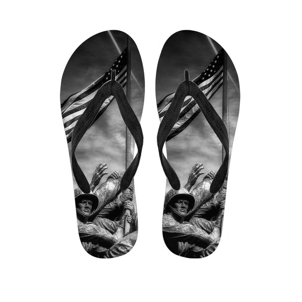 Hawaiian Aloha: War Memorial Print Flip Flops - 1