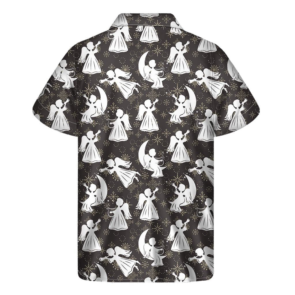 Tropical Vibes: Angel and Snowflake Pattern Hawaiian Shirt - 2