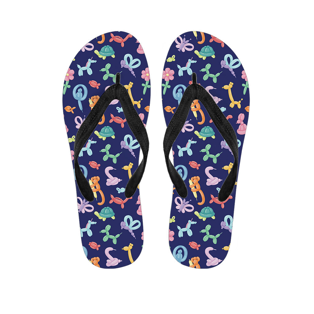 Tropical Vibes: Animal Balloon Pattern Hawaiian Flip Flops - 1