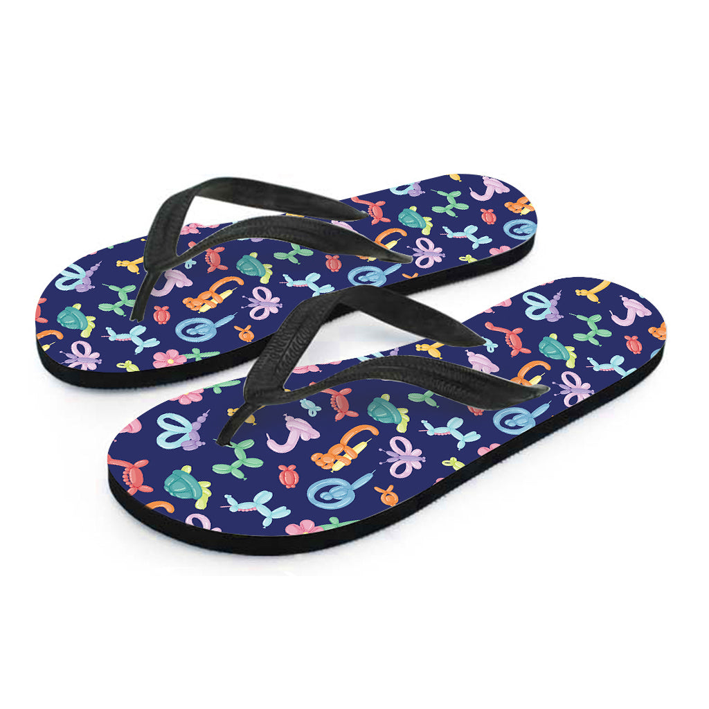 Tropical Vibes: Animal Balloon Pattern Hawaiian Flip Flops - 2