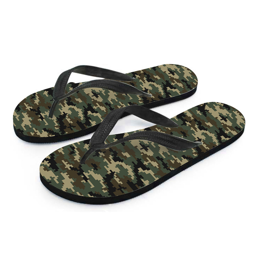 Army Green Digital Camo Hawaiian Flip Flops: The Perfect Addition to Your Island Style - 2