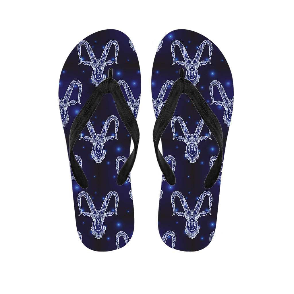 Hawaiian Horoscope: Capricorn Sign Print Flip Flops - 1