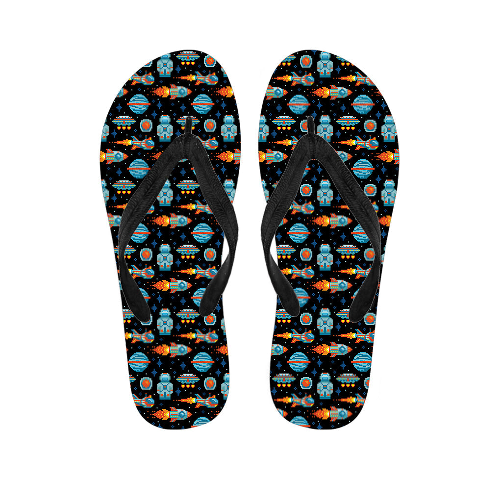 Space-themed Hawaiian Flip Flops: Blast off into Style! - 1