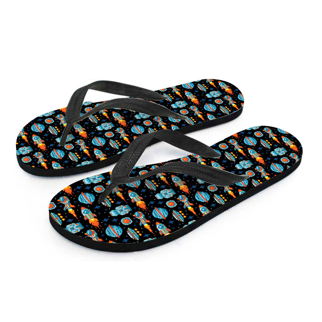 Space-themed Hawaiian Flip Flops: Blast off into Style! - 2