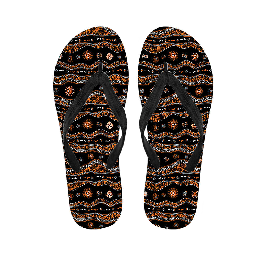 Hawaiian Style Flip Flops: Embracing Aboriginal Art Patterns - 1