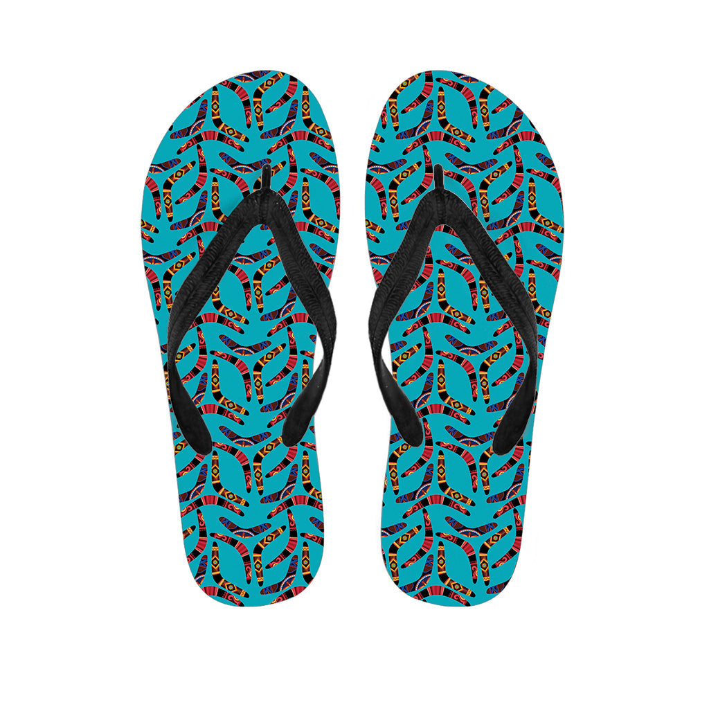 Hawaiian Boomerang Print Flip Flops: Embrace Island Vibes in Style - 1