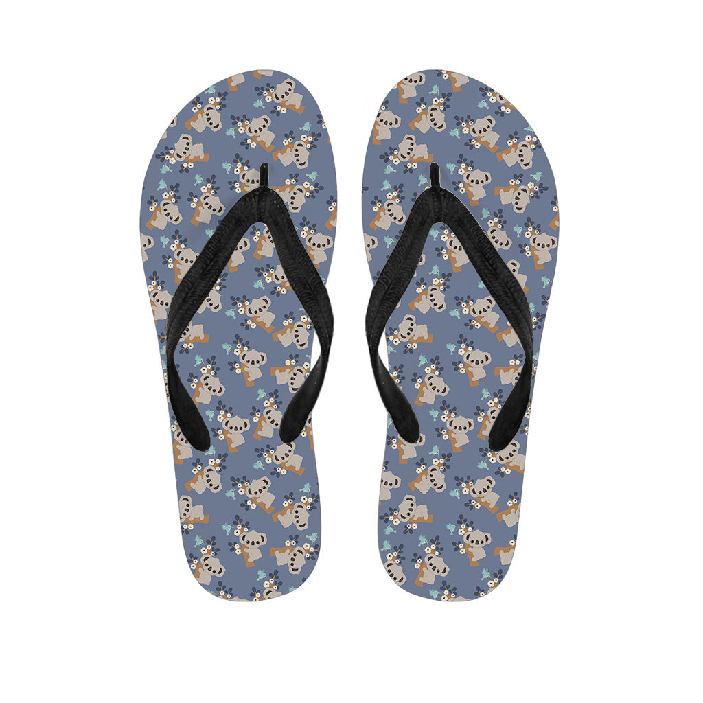 Hawaiian Vibes: Baby Koala Pattern Print Flip Flops and Outfit Set - 1