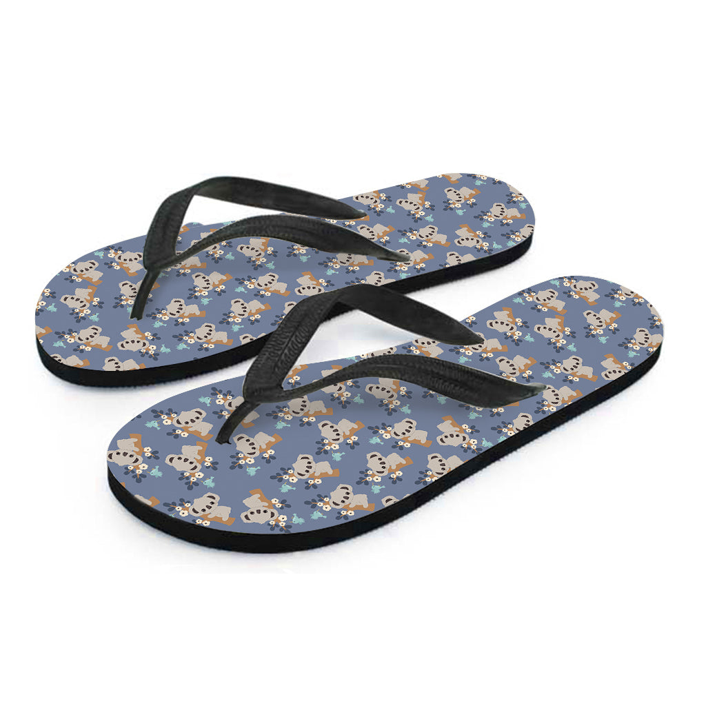 Hawaiian Vibes: Baby Koala Pattern Print Flip Flops and Outfit Set - 2