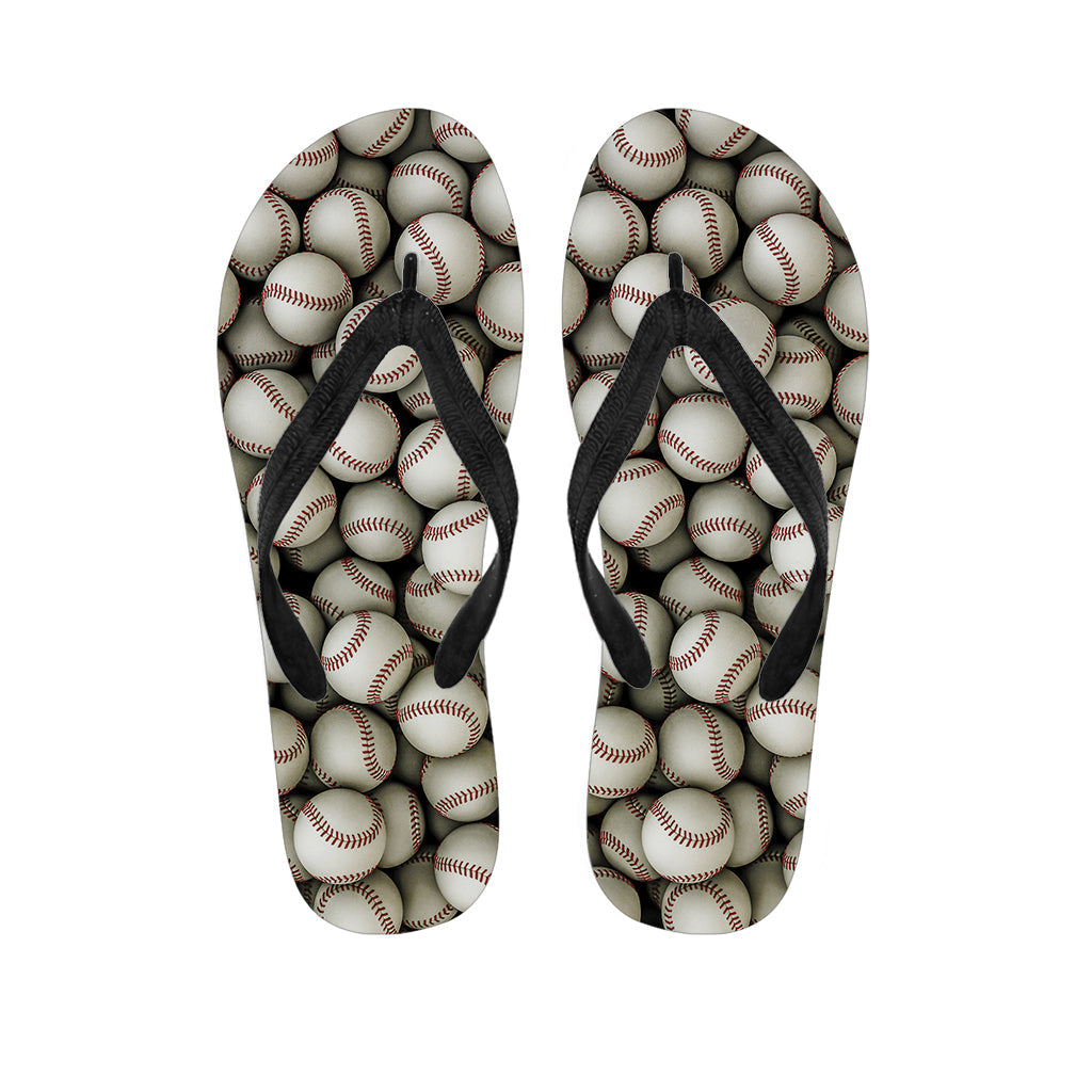 Hawaiian Style Baseball 3D Print Flip Flops - Perfect for Your Island Outfit! - 1