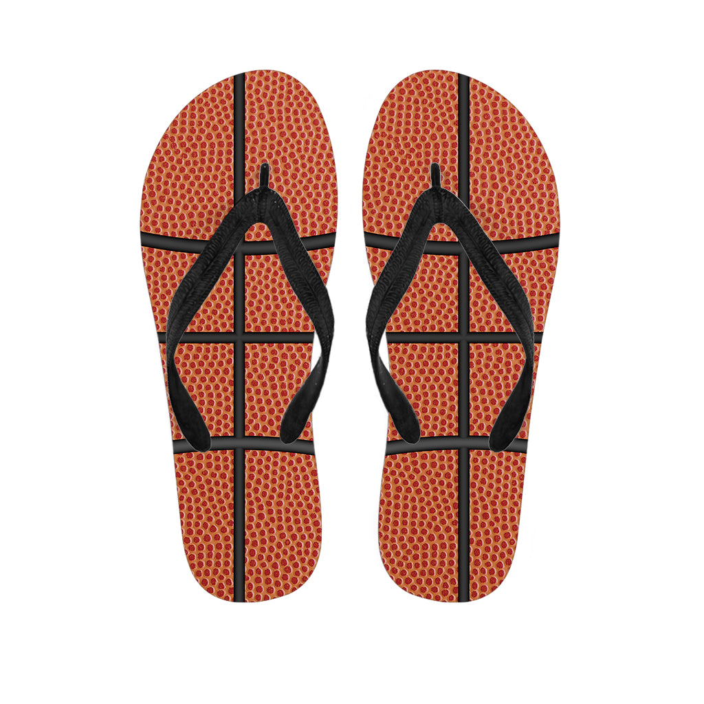 Lei'd Back in Style: Hawaiian Basketball Ball Print Flip Flops - 1