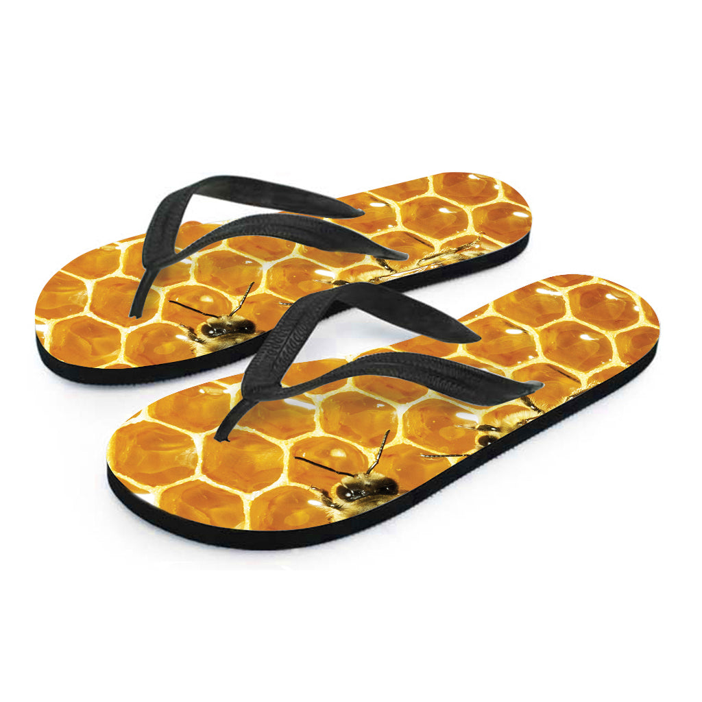 Hawaiian Buzz: Bees and Honeycomb Print Flip Flops Outfit - 2