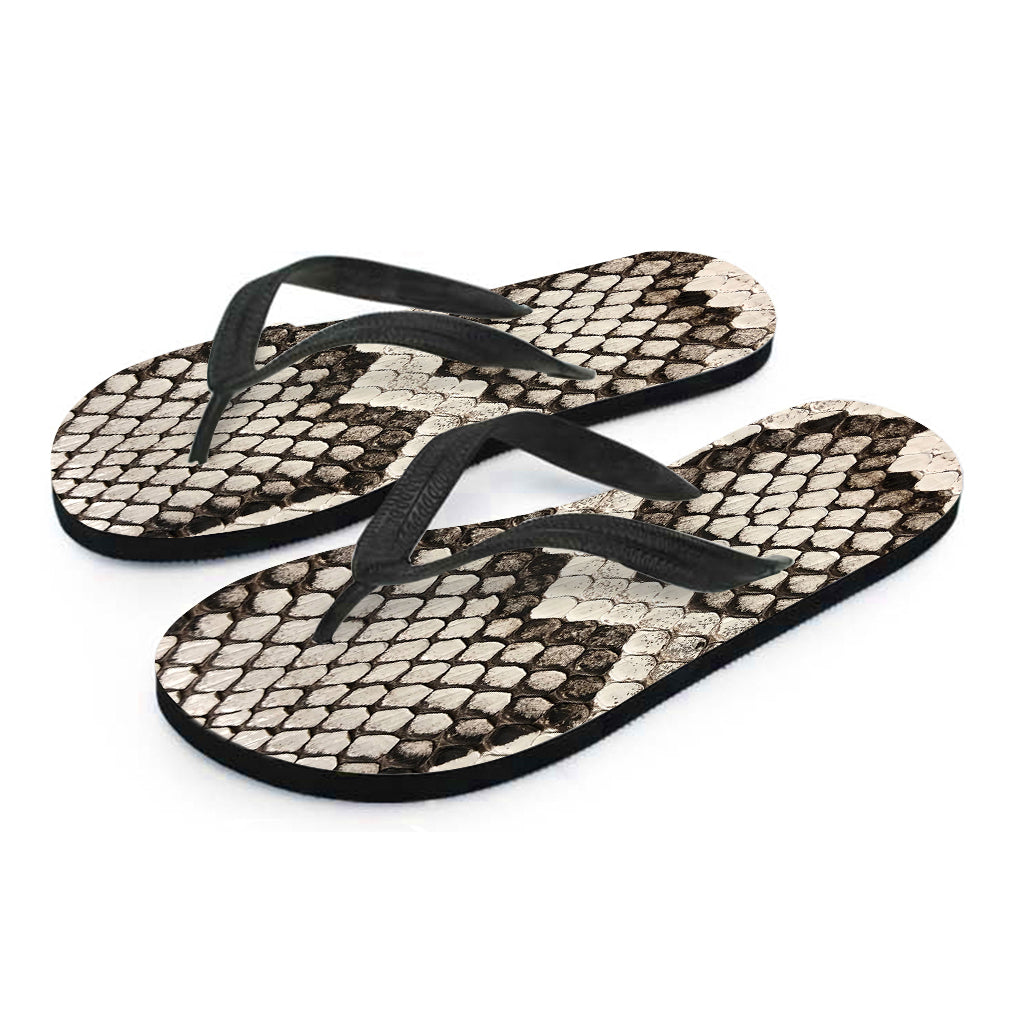 Beige Snakeskin Print Hawaiian Flip Flops: Complete Your Island Style Outfit! - 2