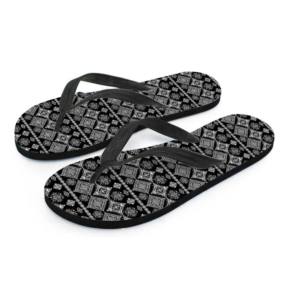 Boho Tribal Print Hawaiian Flip Flops: The Perfect Addition to Your Island Outfit - 2