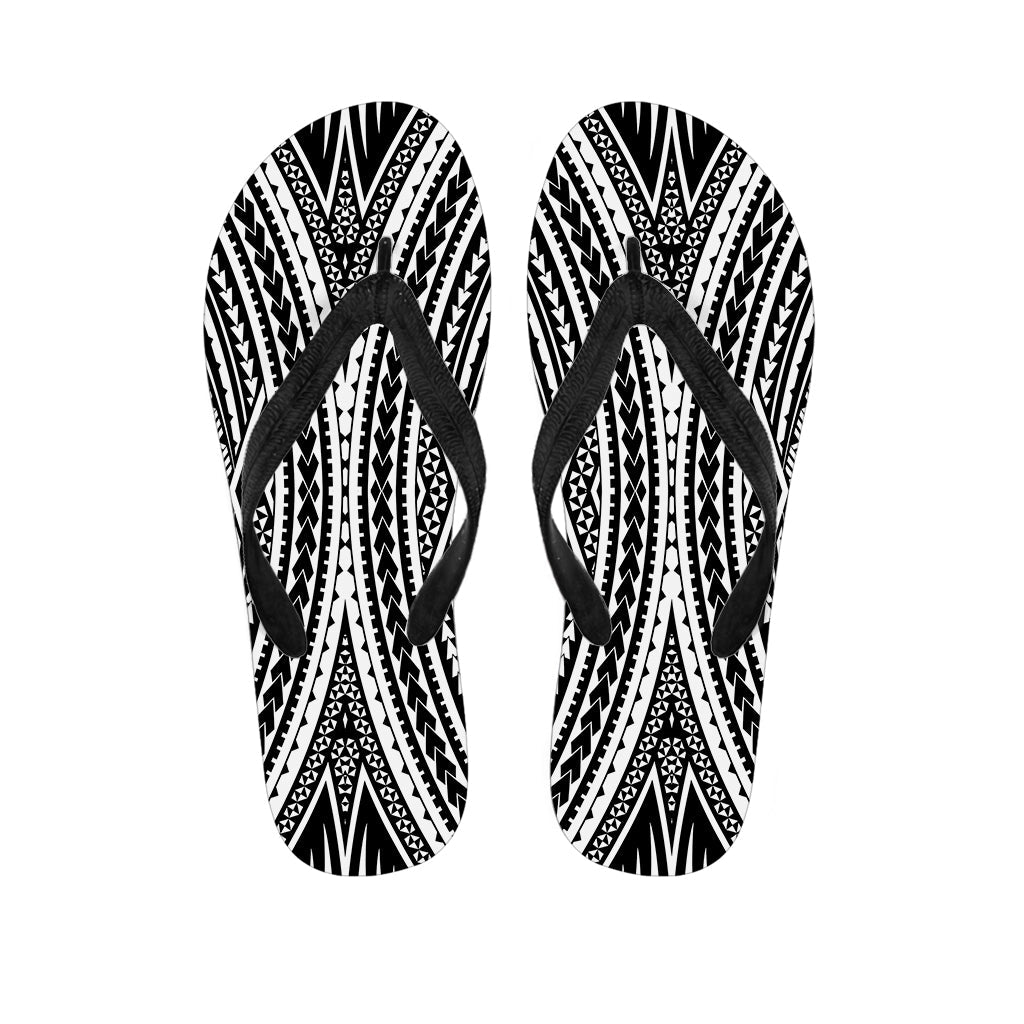 Maori Tattoo Print Hawaiian Flip Flops: Step Out in Style! - 1