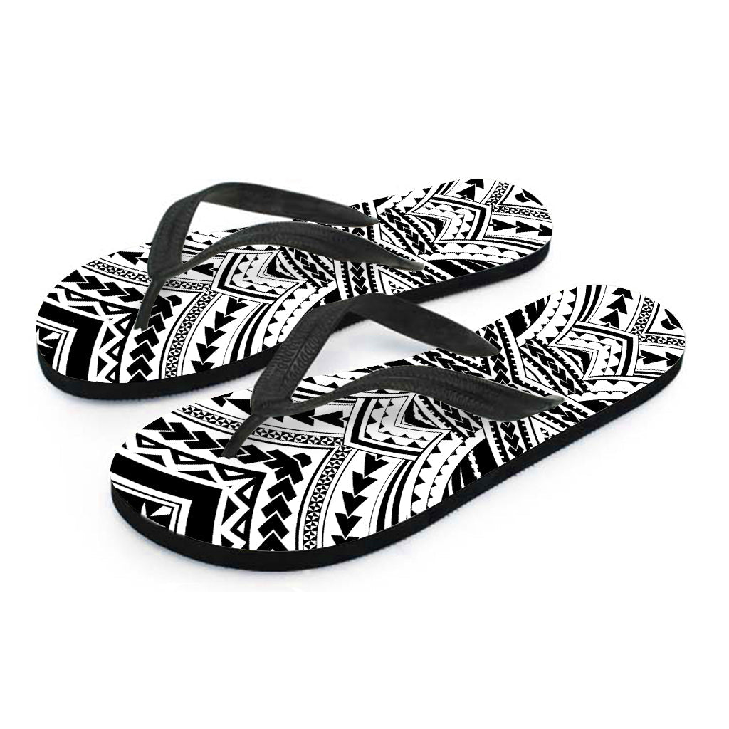 Maori Tribal Print Hawaiian Flip Flops: Complete Your Island Outfit! - 2