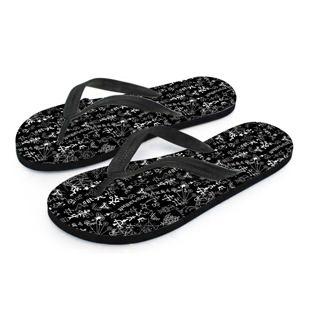 Mystic Wicca Print Hawaiian Flip Flops: Embracing Island Vibes - 2