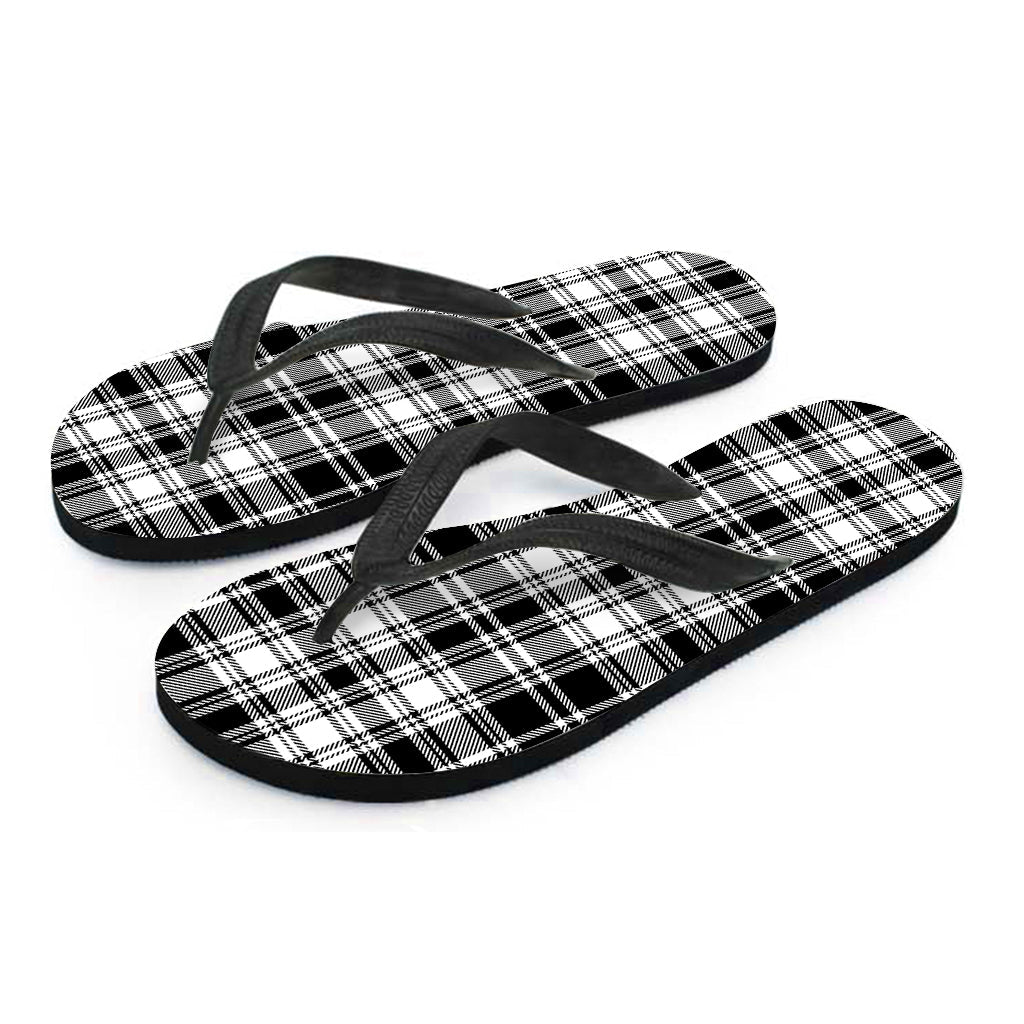 Black and White Plaid Hawaiian Flip Flops: The Perfect Addition to Your Island Style - 2