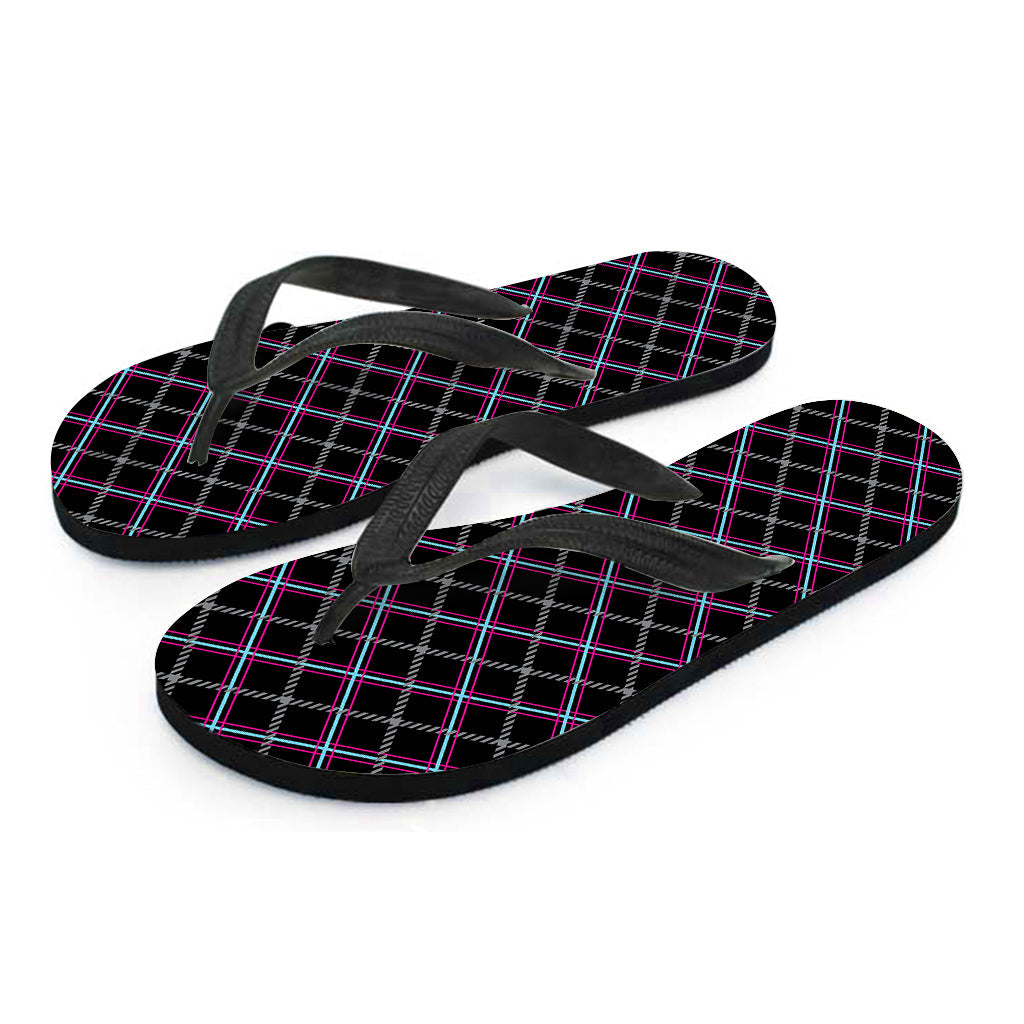 Tropical Bliss: Hawaiian Tartan Print Flip Flops for Perfect Island Style - 2