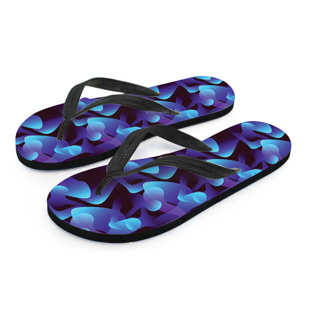 Blue Abstract Spirit Hawaiian Outfit with Matching Flip Flops - 2