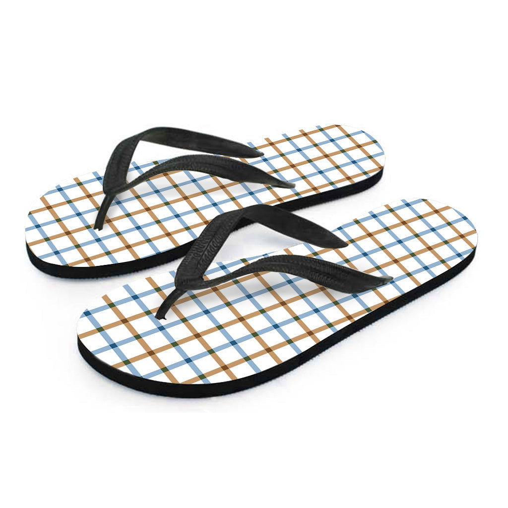 Blue and Brown Tattersall Hawaiian Flip Flops: The Perfect Addition to Your Island Outfit - 2