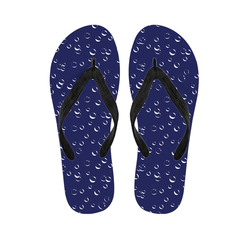 Blue and White Bubble Pattern Hawaiian Flip Flops - Complete Your Island Outfit! - 1