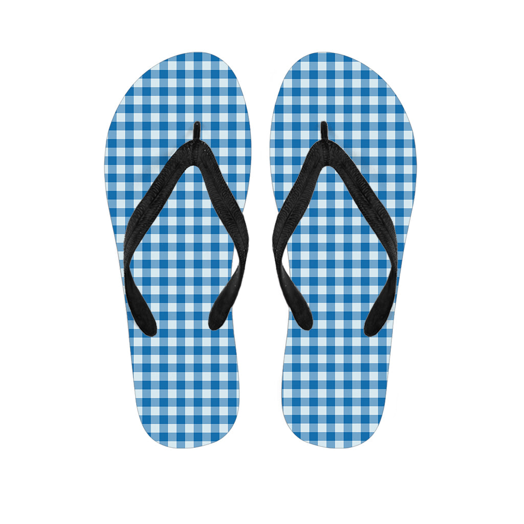 Blue and White Checkered Hawaiian Flip Flop Outfit - 1