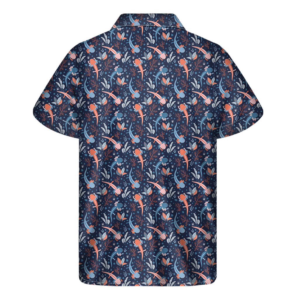 Blue Axolotl Hawaiian Aloha Shirt - 2