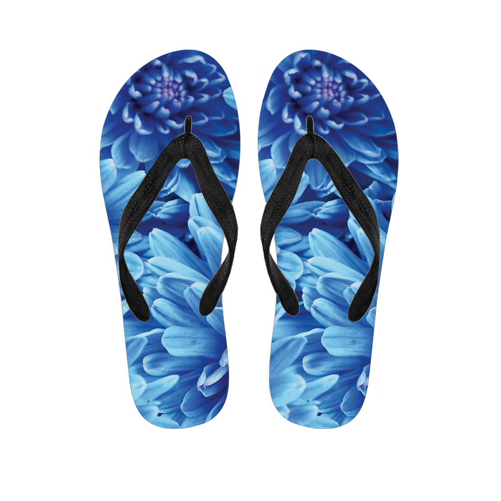 Blue Chrysanthemum Hawaiian Flip Flops: Your Perfect Summer Accessory - 1