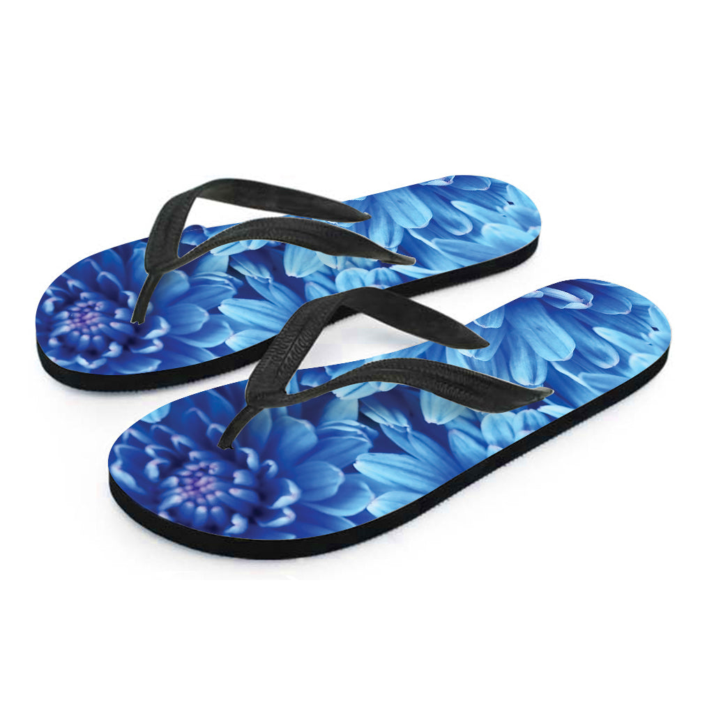 Blue Chrysanthemum Hawaiian Flip Flops: Your Perfect Summer Accessory - 2