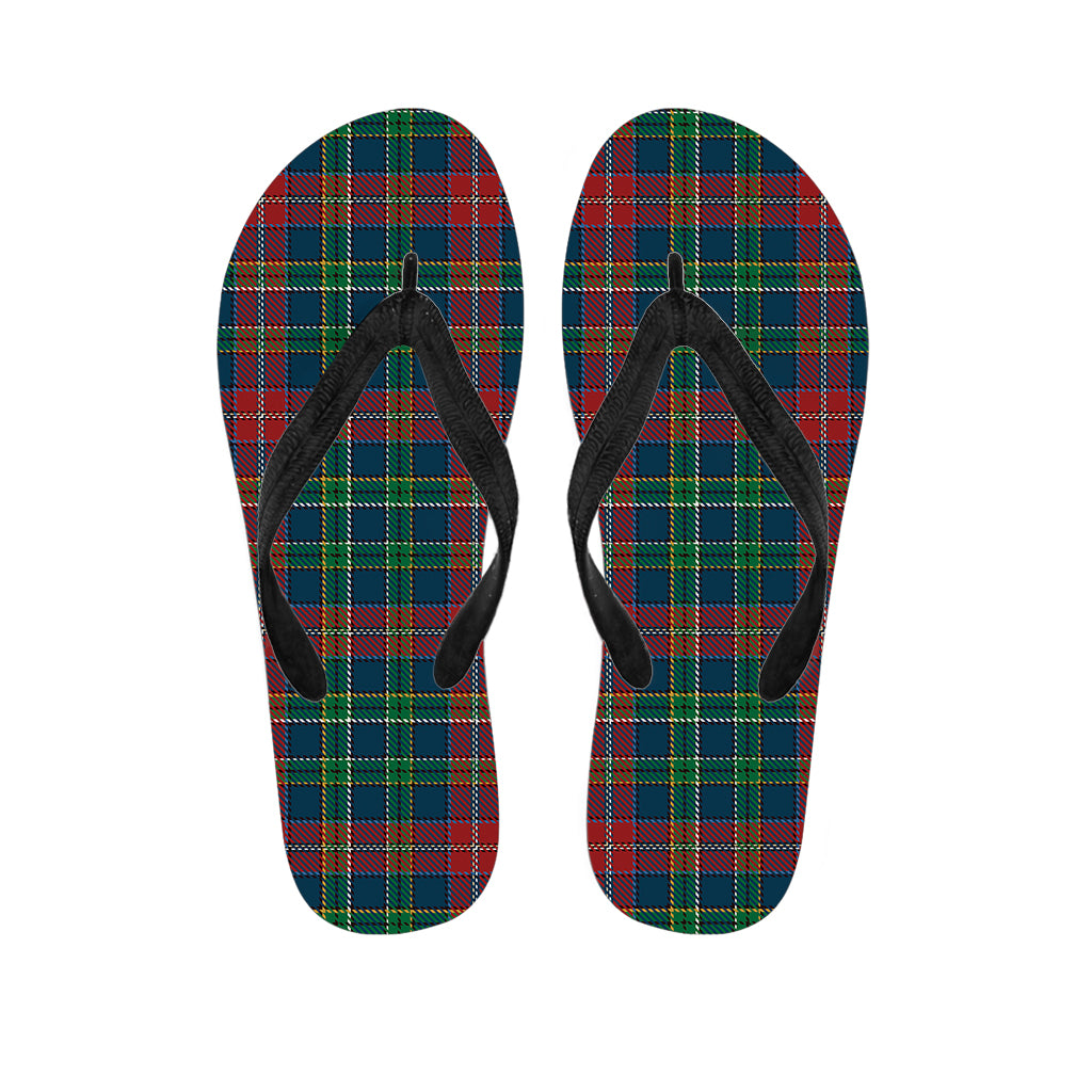 Island Style: Hawaiian Plaid Print Flip Flops - 1