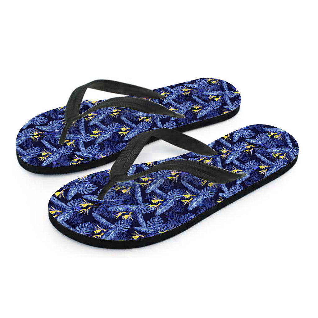 Blue Hawaiian Tropical Print Flip Flops: The Perfect Finish to Your Hawaiian Outfit - 2