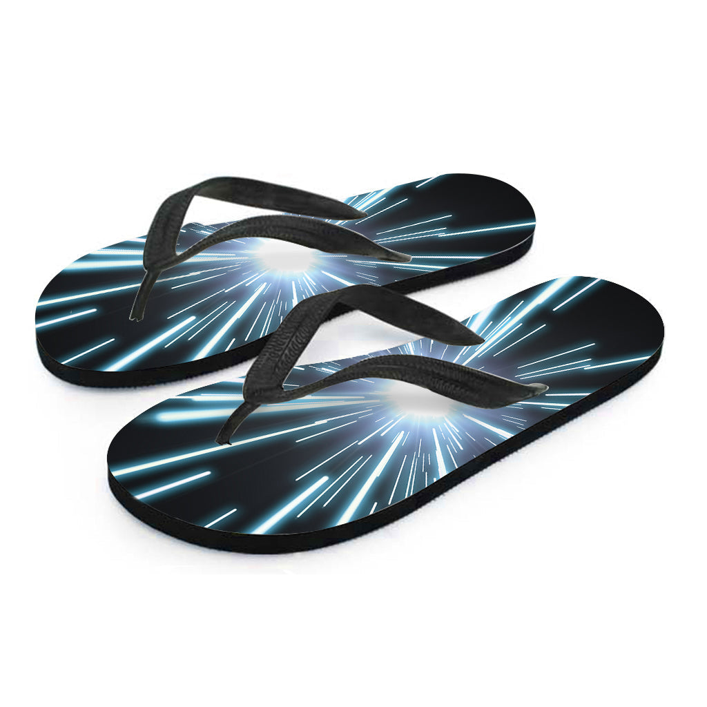 Blue Lightspeed Print Hawaiian Flip Flops: The Perfect Finish to Your Hawaiian Outfit - 2