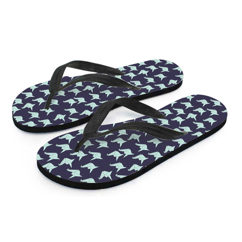 Blue Origami Crane Pattern Hawaiian Flip Flops: Complete Your Tropical Look! - 2
