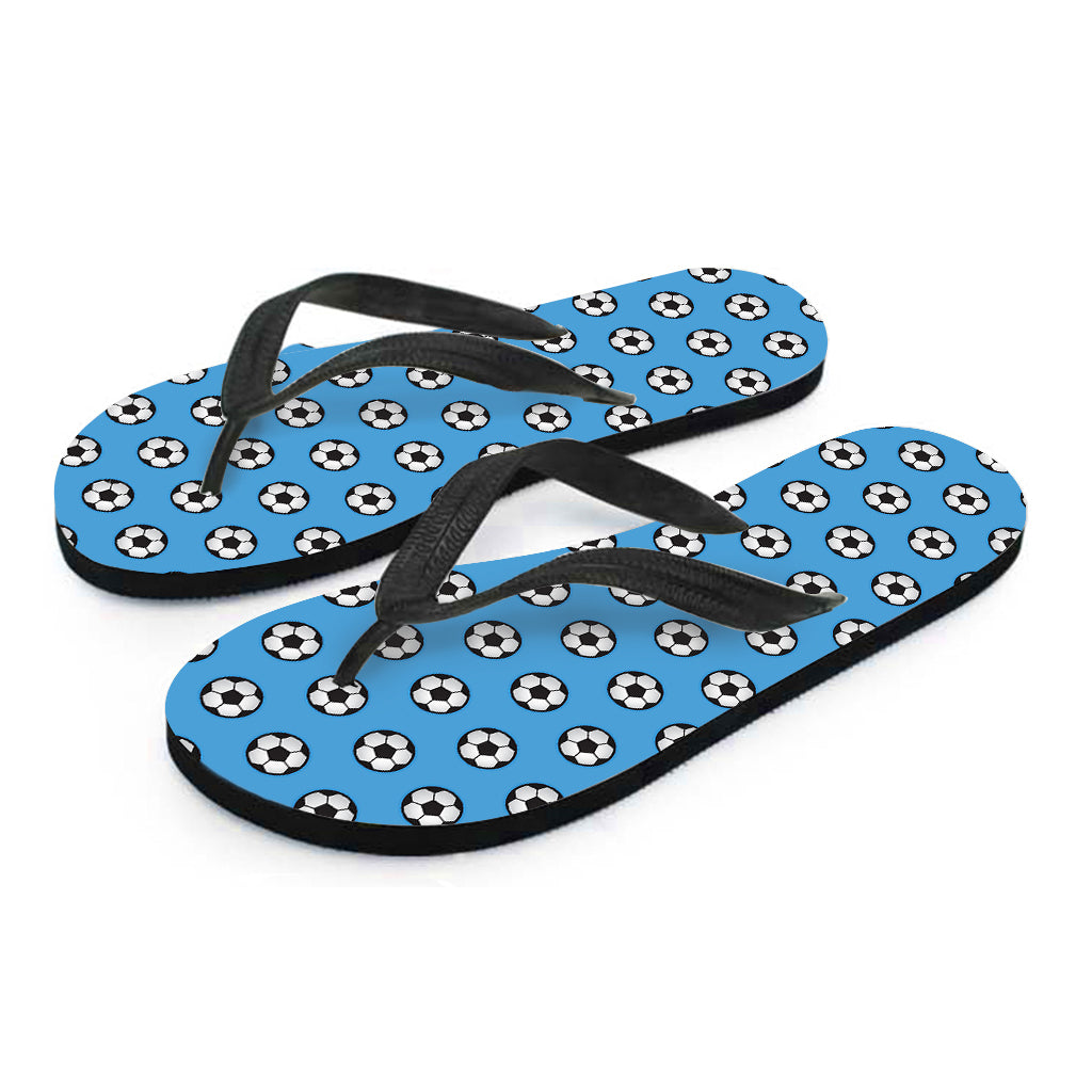 Blue Soccer Ball Pattern Hawaiian Flip Flops - Step Up Your Island Style! - 2